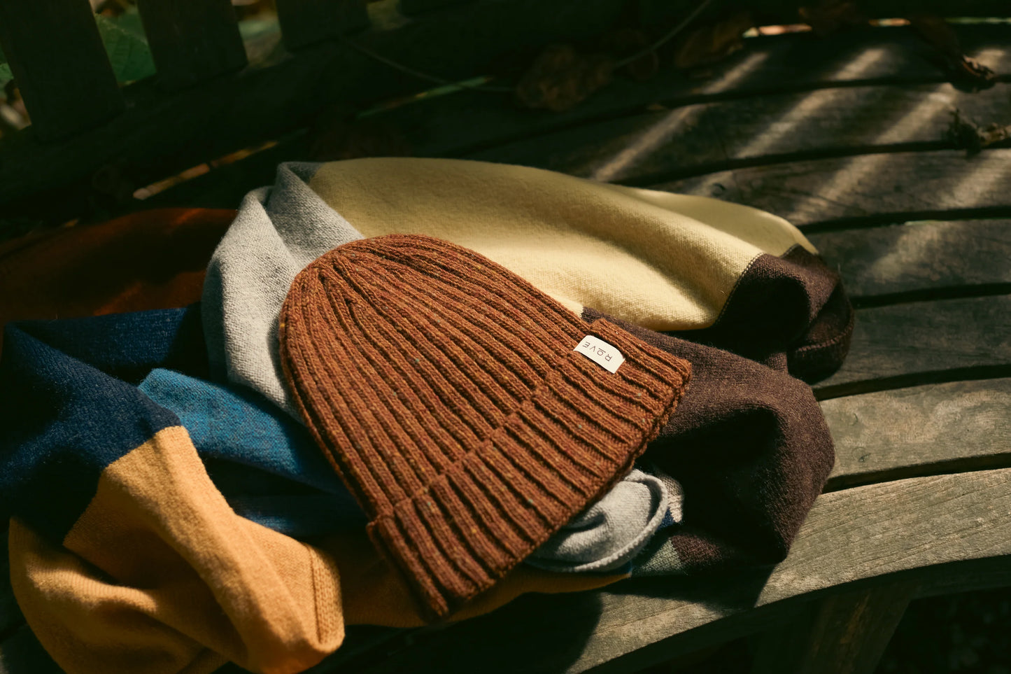 Donegal Wool Beanie Hat - Rust