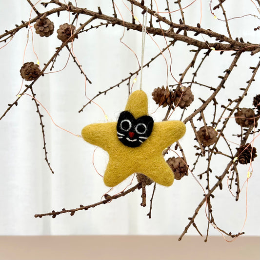 Stella, Cat Star Felt Decoration