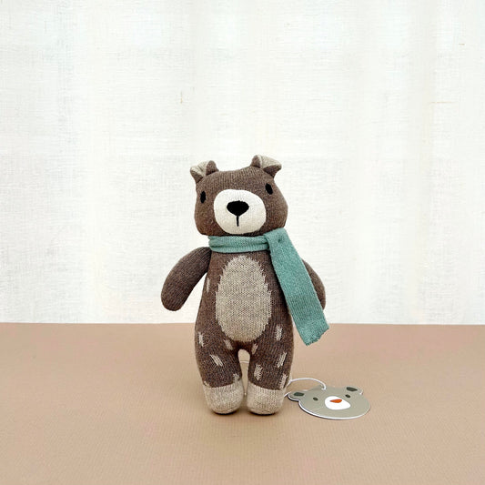 Fred the Bear - Knitted Cotton Toy