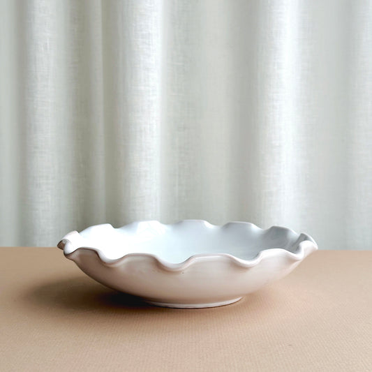 White Wavy Bowl - Medium