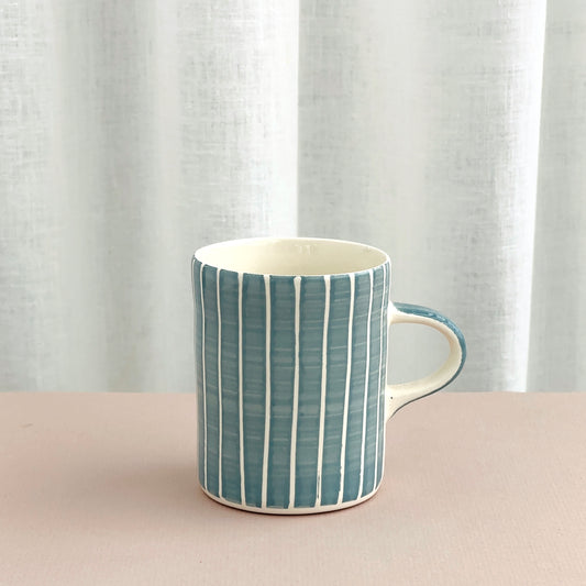 Musango Tall Mug - Dove Grey Sgraffito