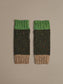 Donegal Wool Wrist Warmers - Dark Speckle Green